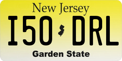 NJ license plate I50DRL