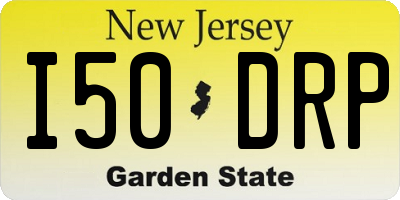 NJ license plate I50DRP