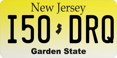 NJ license plate I50DRQ