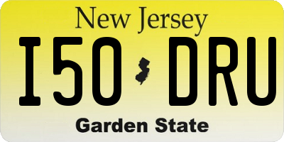 NJ license plate I50DRU
