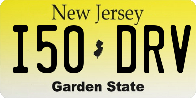 NJ license plate I50DRV