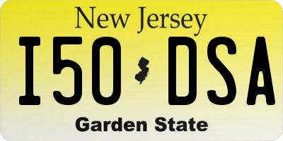 NJ license plate I50DSA