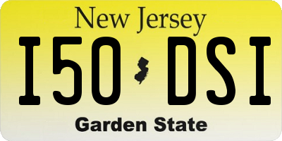 NJ license plate I50DSI
