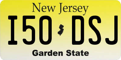 NJ license plate I50DSJ