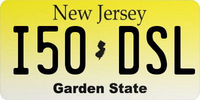 NJ license plate I50DSL