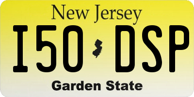 NJ license plate I50DSP