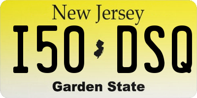 NJ license plate I50DSQ