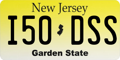 NJ license plate I50DSS