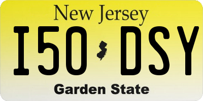 NJ license plate I50DSY