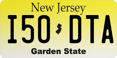NJ license plate I50DTA