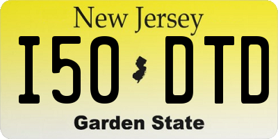 NJ license plate I50DTD