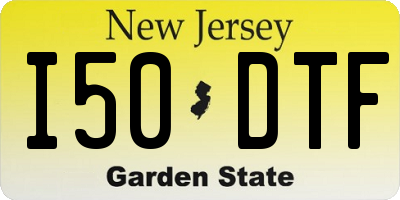 NJ license plate I50DTF