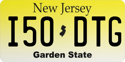 NJ license plate I50DTG