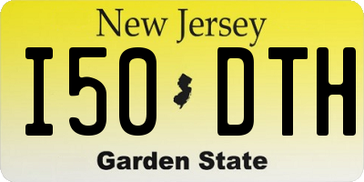 NJ license plate I50DTH