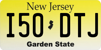 NJ license plate I50DTJ