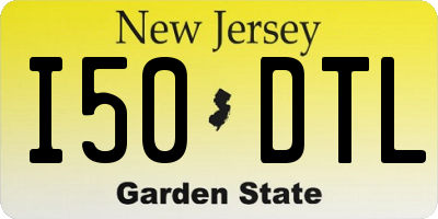 NJ license plate I50DTL
