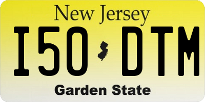 NJ license plate I50DTM