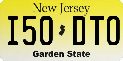 NJ license plate I50DTO