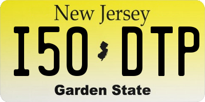 NJ license plate I50DTP
