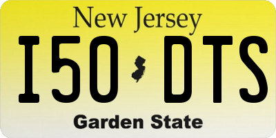 NJ license plate I50DTS