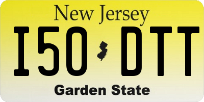 NJ license plate I50DTT