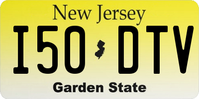 NJ license plate I50DTV