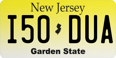 NJ license plate I50DUA