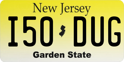 NJ license plate I50DUG
