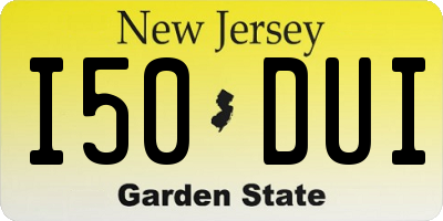 NJ license plate I50DUI