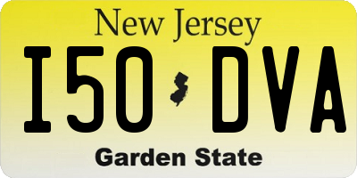 NJ license plate I50DVA