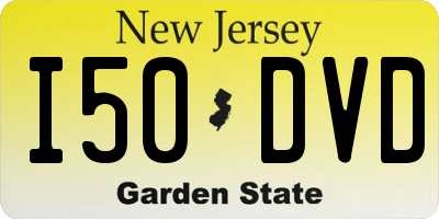 NJ license plate I50DVD