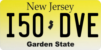NJ license plate I50DVE