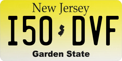 NJ license plate I50DVF