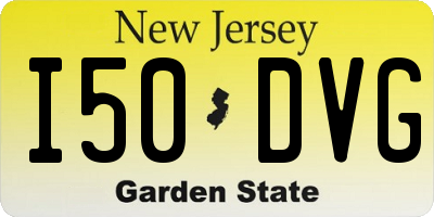 NJ license plate I50DVG