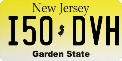 NJ license plate I50DVH