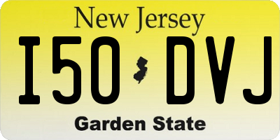 NJ license plate I50DVJ