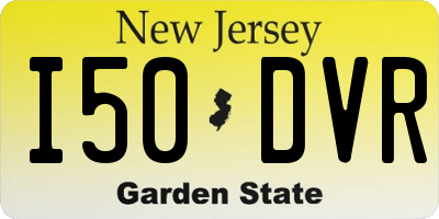 NJ license plate I50DVR