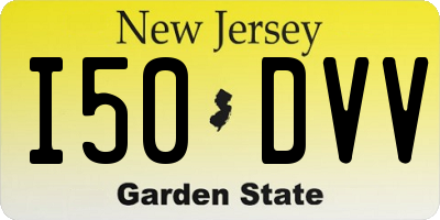 NJ license plate I50DVV