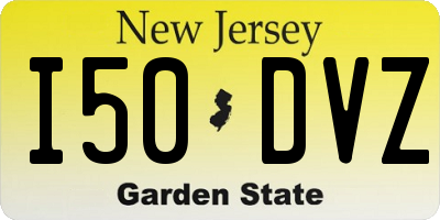 NJ license plate I50DVZ