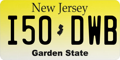 NJ license plate I50DWB