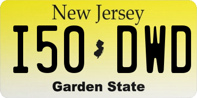 NJ license plate I50DWD