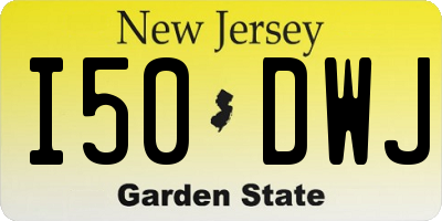 NJ license plate I50DWJ