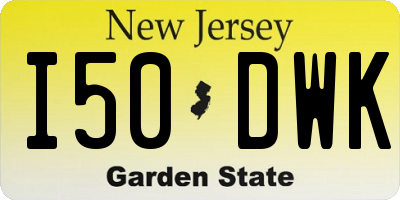 NJ license plate I50DWK