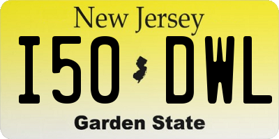 NJ license plate I50DWL