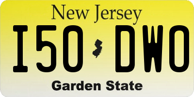 NJ license plate I50DWO