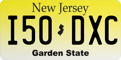 NJ license plate I50DXC