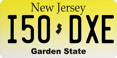 NJ license plate I50DXE