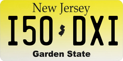 NJ license plate I50DXI