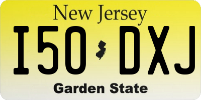 NJ license plate I50DXJ