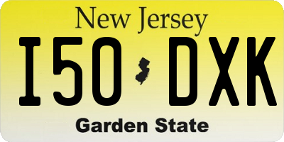 NJ license plate I50DXK